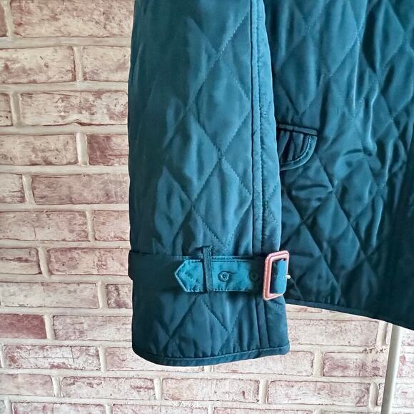 Talbots Bluegreen Quilted Jacket Large (L376) - Picture 5 of 8